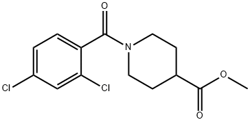 4-Piperidinecarboxylic acid, 1-(2,4-dichlorobenzoyl)-, methyl ester Structure