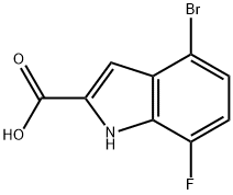 1H-Indole-2-carboxylic acid, 4-bromo-7-fluoro- Structure