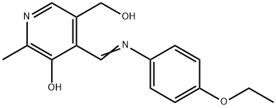 3-Pyridinemethanol, 4-[[(4-ethoxyphenyl)imino]methyl]-5-hydroxy-6-methyl- Structure