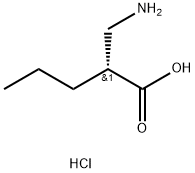 (R)-2-aminomethy-pentanoic aci-HCl Structure