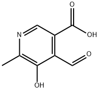 3-Pyridinecarboxylic acid, 4-formyl-5-hydroxy-6-methyl- Structure