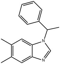 1H-Benzimidazole, 5,6-dimethyl-1-(1-phenylethyl)- Structure