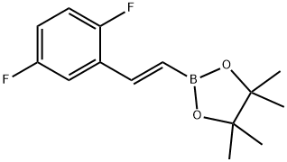 1,3,2-Dioxaborolane, 2-[(1E)-2-(2,5-difluorophenyl)ethenyl]-4,4,5,5-tetramethyl- Structure