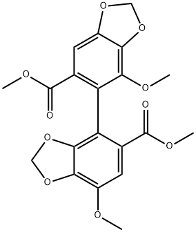 [4,5'-Bi-1,3-benzodioxole]-5,6'-dicarboxylic acid, 4',7-dimethoxy-, 5,6'-dimethyl ester Structure