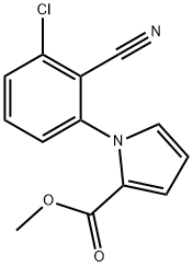 1H-Pyrrole-2-carboxylic acid, 1-(3-chloro-2-cyanophenyl)-, methyl ester Structure
