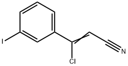 (Z)-3-Chloro-3-(3-iodo-phenyl)-acrylonitrile Structure