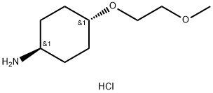 Cyclohexanamine, 4-(2-methoxyethoxy)-, hydrochloride (1:1),trans- Structure