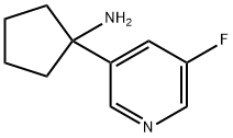 1-(5-Fluoro-3-pyridinyl)cyclopentanamine Structure