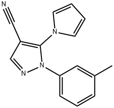 1H-Pyrazole-4-carbonitrile, 1-(3-methylphenyl)-5-(1H-pyrrol-1-yl)- Structure