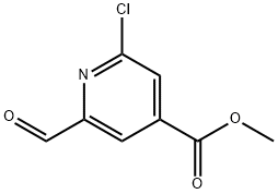 4-Pyridinecarboxylic acid, 2-chloro-6-formyl-, methyl ester Structure