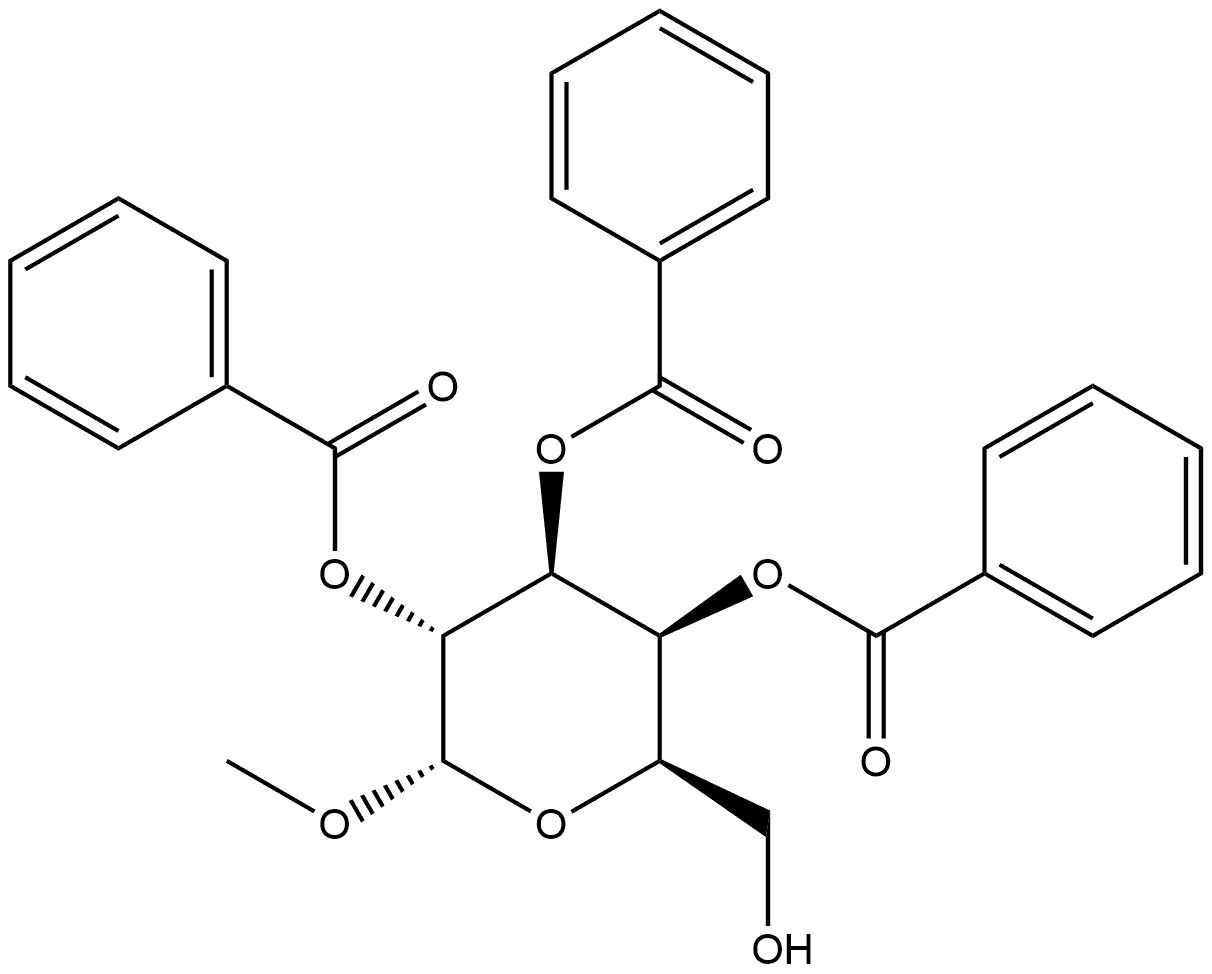 α-D-Galactopyranoside, methyl, 2,3,4-tribenzoate Structure