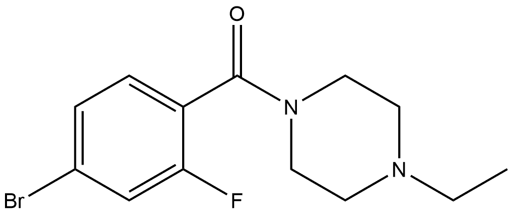 (4-Bromo-2-fluorophenyl)(4-ethyl-1-piperazinyl)methanone Structure