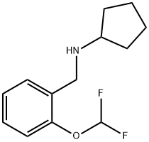 N-(2-(difluoromethoxy)benzyl)cyclopentanamine Structure