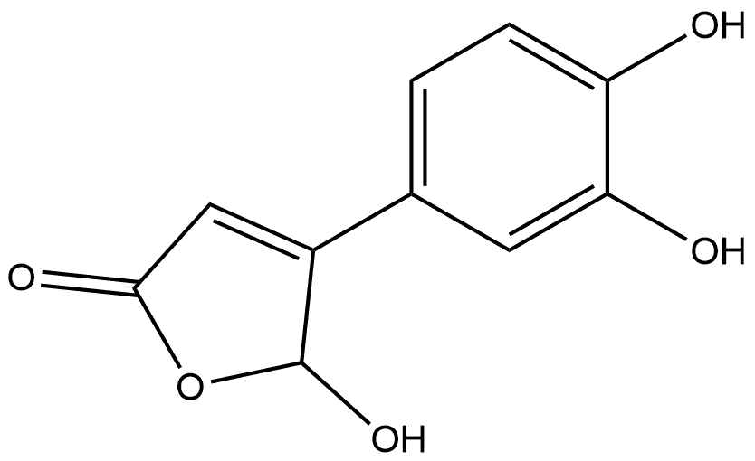 2(5H)-Furanone, 4-(3,4-dihydroxyphenyl)-5-hydroxy-, (+)- Structure