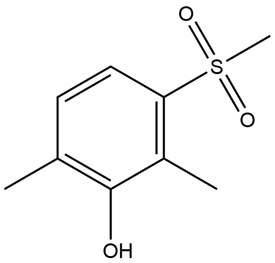 2,6-Dimethyl-3-(methylsulfonyl)phenol Structure
