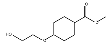 Cyclohexanecarboxylic acid, 4-(2-hydroxyethoxy)-, methyl ester Structure