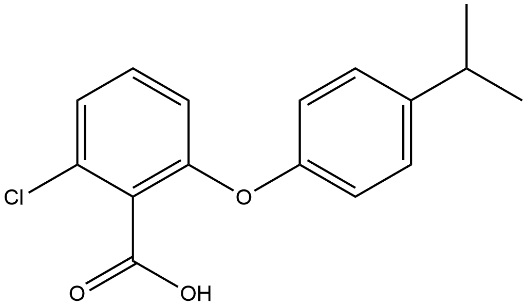 2-Chloro-6-[4-(1-methylethyl)phenoxy]benzoic acid Structure