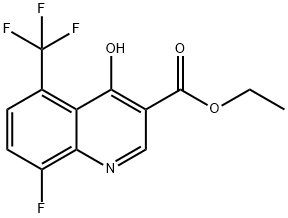Ethyl 8-fluoro-4-hydroxy-5-(trifluoromethyl)quinoline-3-carboxylate Structure