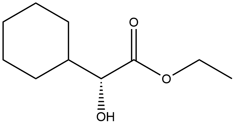 Cyclohexaneacetic acid, α-hydroxy-, ethyl ester, (αR)- Structure