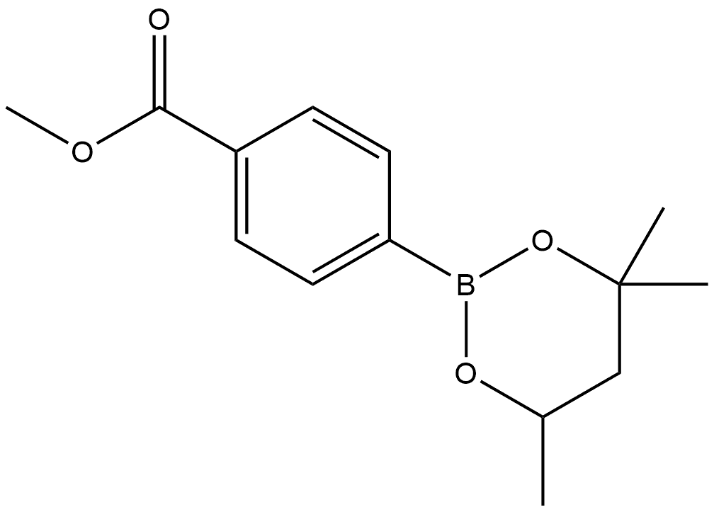 Methyl 4-(4,4,6-trimethyl-1,3,2-dioxaborinan-2-yl)benzoate Structure