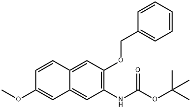 (3-benzyloxy-7-methoxy-naphthalene-2-yl)-carbamic acid-t-butyl ester Structure
