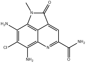 Pyrrolo[4,3,2-de]quinoline-4-carboxamide, 6,8-diamino-7-chloro-1,2-dihydro-1-methyl-2-oxo- Structure