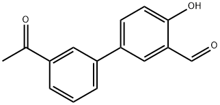 4-(3-Acetylphenyl)-2-formylphenol Structure