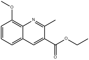 3-Quinolinecarboxylic acid, 8-methoxy-2-methyl-, ethyl ester Structure