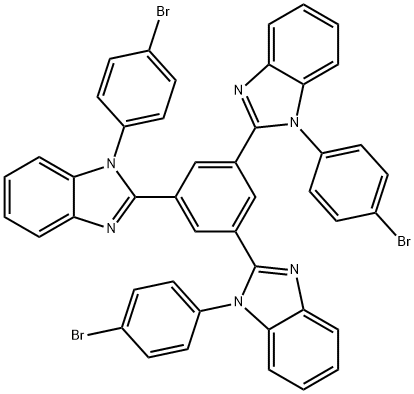 1H-Benzimidazole, 2,2',2''-(1,3,5-benzenetriyl)tris[1-(4-bromophenyl)- Structure
