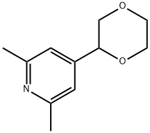 Pyridine, 4-(1,4-dioxan-2-yl)-2,6-dimethyl- Structure