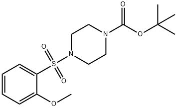 1-Piperazinecarboxylic acid, 4-[(2-methoxyphenyl)sulfonyl]-, 1,1-dimethylethyl ester Structure