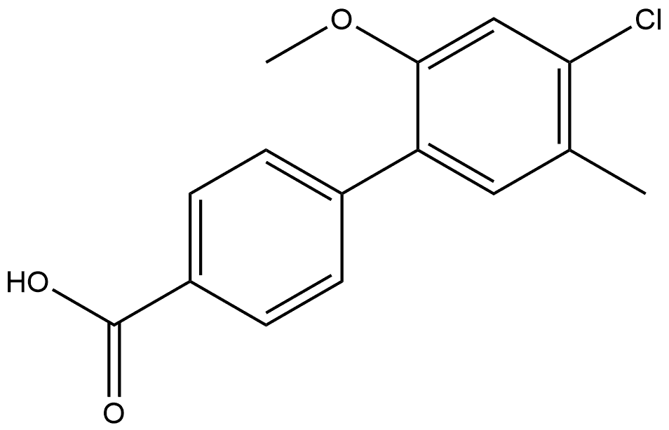 4'-Chloro-2'-methoxy-5'-methyl[1,1'-biphenyl]-4-carboxylic acid Structure