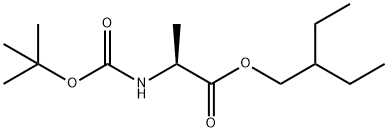 L-Alanine, N-[(1,1-dimethylethoxy)carbonyl]-, 2-ethylbutyl ester Structure