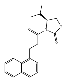 2-Oxazolidinone, 4-(1-methylethyl)-3-[3-(1-naphthalenyl)-1-oxopropyl]-, (4S)- Structure