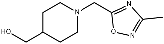 {1-[(3-methyl-1,2,4-oxadiazol-5-yl)methyl]piperidi n-4-yl}methanol Structure