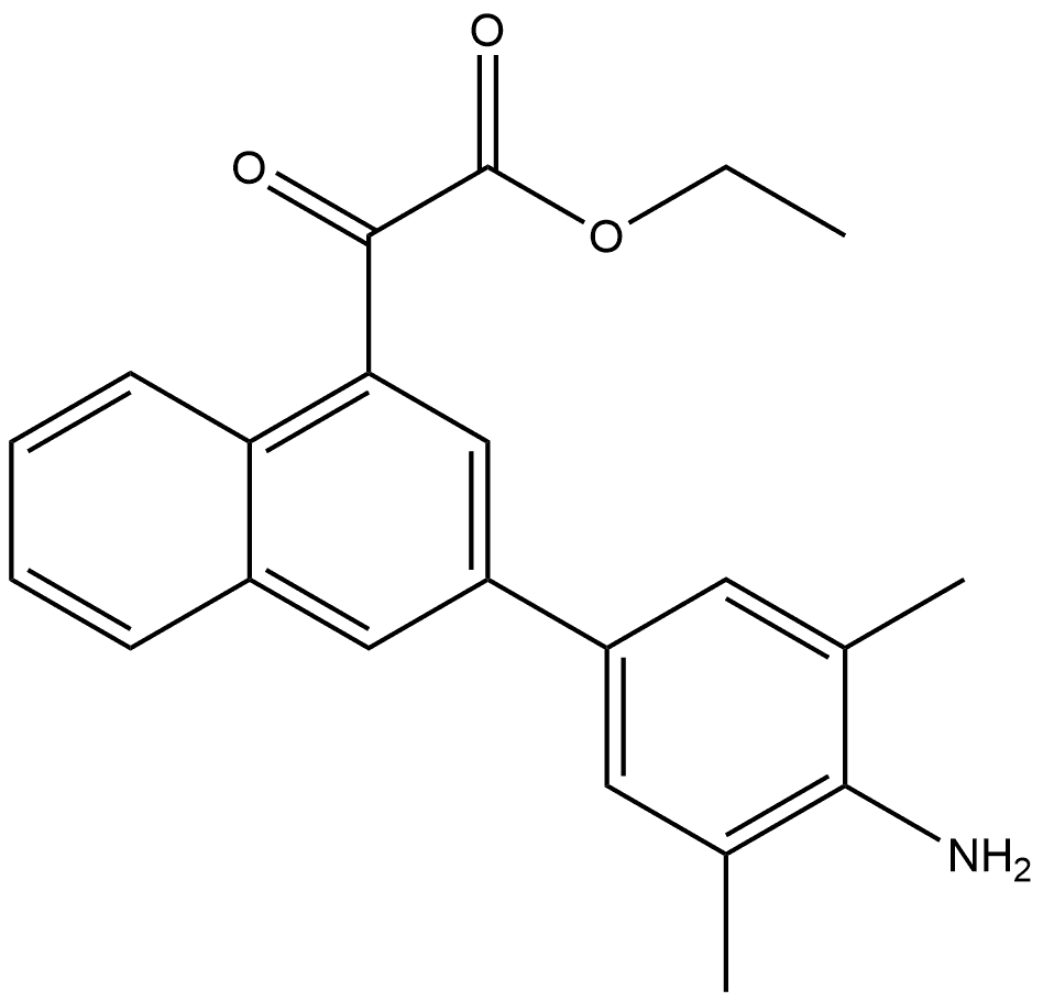 1-Naphthaleneacetic acid, 3-(4-amino-3,5-dimethylphenyl)-α-oxo-, ethyl ester Structure