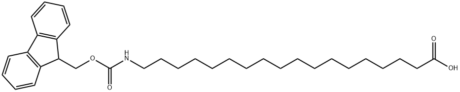 Octadecanoic acid, 18-[[(9H-fluoren-9-ylmethoxy)carbonyl]amino]- Structure