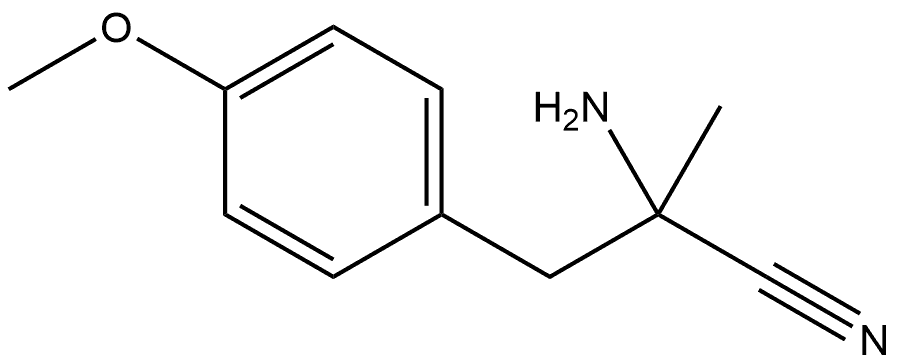 α-Amino-4-methoxy-α-methylbenzenepropanenitrile Structure