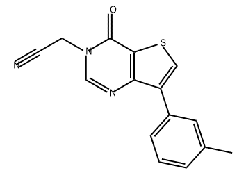 Thieno[3,2-d]pyrimidine-3(4H)-acetonitrile, 7-(3-methylphenyl)-4-oxo- Structure