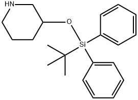 Piperidine, 3-[[(1,1-dimethylethyl)diphenylsilyl]oxy]- Structure