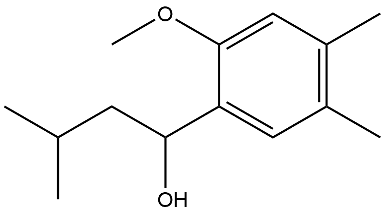 2-Methoxy-4,5-dimethyl-α-(2-methylpropyl)benzenemethanol Structure