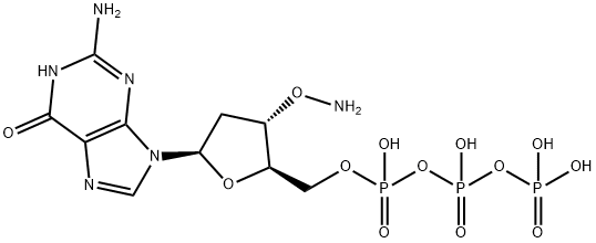 Guanosine 5'-(tetrahydrogen triphosphate), 3'-O-amino-2'-deoxy- Structure