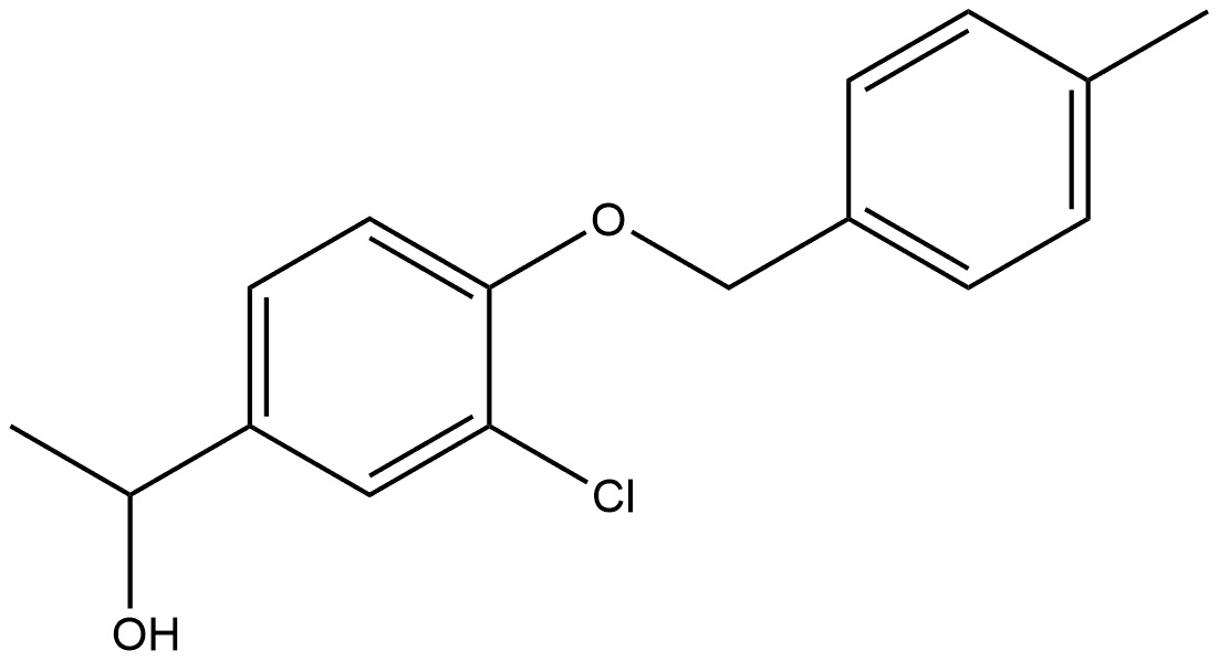 3-Chloro-α-methyl-4-[(4-methylphenyl)methoxy]benzenemethanol Structure
