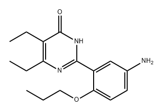 4(3H)-Pyrimidinone, 2-(5-amino-2-propoxyphenyl)-5,6-diethyl- Structure