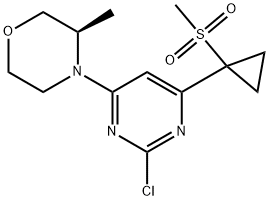 Morpholine, 4-[2-chloro-6-[1-(methylsulfonyl)cyclopropyl]-4-pyrimidinyl]-3-methyl-, (3R)-