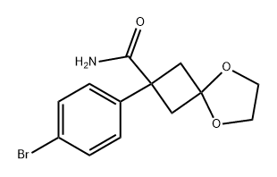 5,8-Dioxaspiro[3.4]octane-2-carboxamide, 2-(4-bromophenyl)- Structure