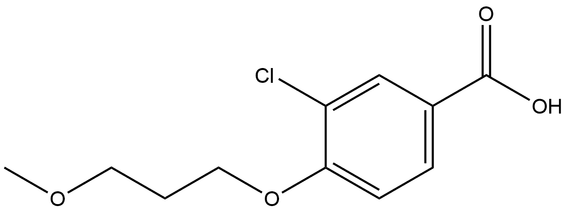 Benzoic acid, 3-chloro-4-(3-methoxypropoxy)- Structure