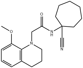 N-(1-cyanocycloheptyl)-2-(8-methoxy-1,2,3,4-tetra hydroquinolin-1-yl)acetamide Structure