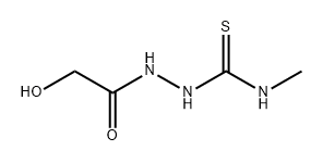 Acetic acid, 2-hydroxy-, 2-[(methylamino)thioxomethyl]hydrazide Structure