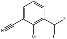 Benzonitrile, 2-bromo-3-(difluoromethyl)- Structure